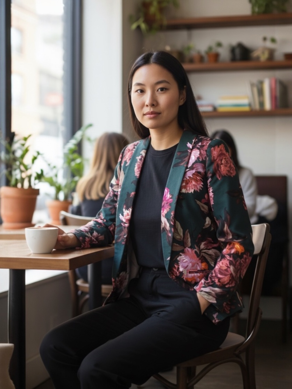 Anthropologie Cartonnier Floral Blazer